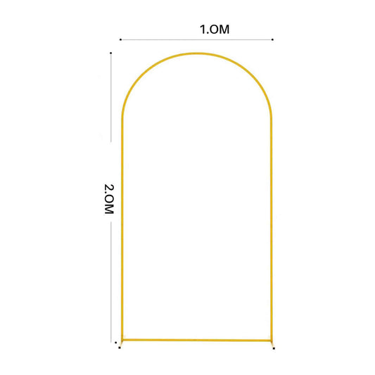 Златна метална арка за декорация 200 см (2)